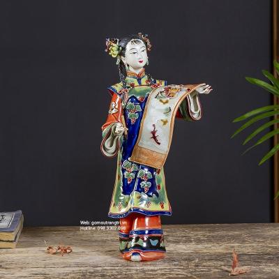 BỘ TƯỢNG CẦM KỲ THI HỌA - GỐM SỨ THỦ CÔNG CAO CẤP